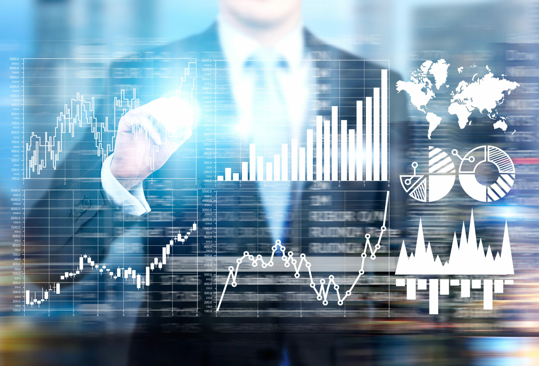 Businessman,Touching,Graphs,And,Diagrams,On,Virtual,Screen.,Chest,View. Businessman,Touching,Graphs,And,Diagrams,On,Virtual,Screen.,Chest,View.
